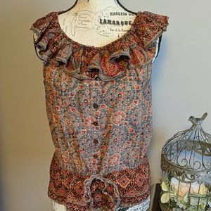 Lauren Ralph Lauren Printed Boho Top